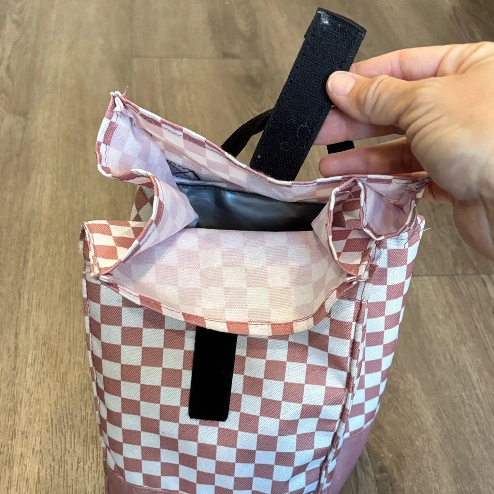Vans off the wall Pink Checkered Insulated Lunch Cooler Bag